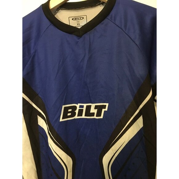Bilt Racing Motor cross Jersey Shirt Men’s Sz XL Off Road Racing Blue Black‎ - Picture 3 of 8